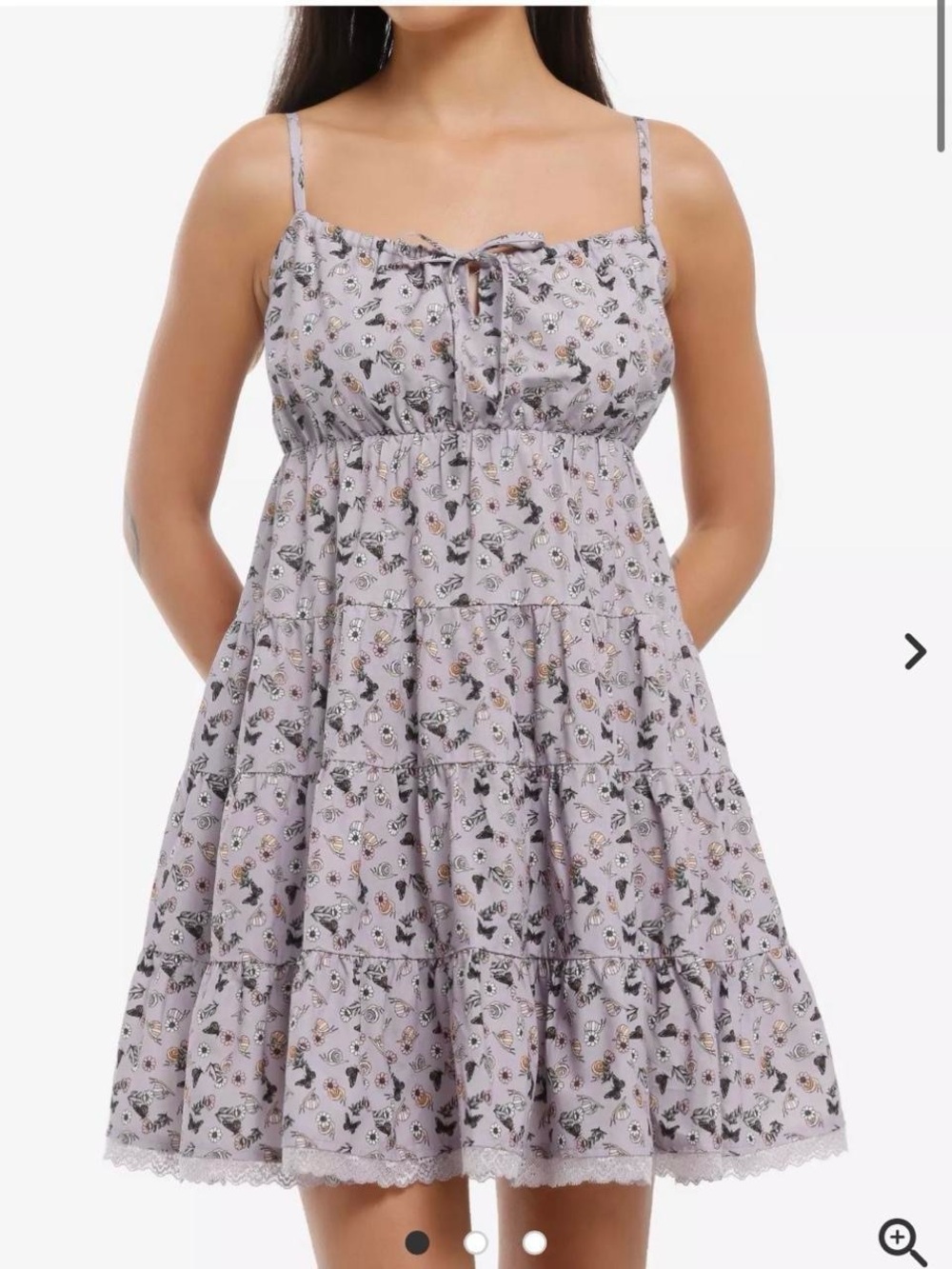 Hot Topic Thorn & Fable Floral and Moth Dress Junior Girls Size 2X